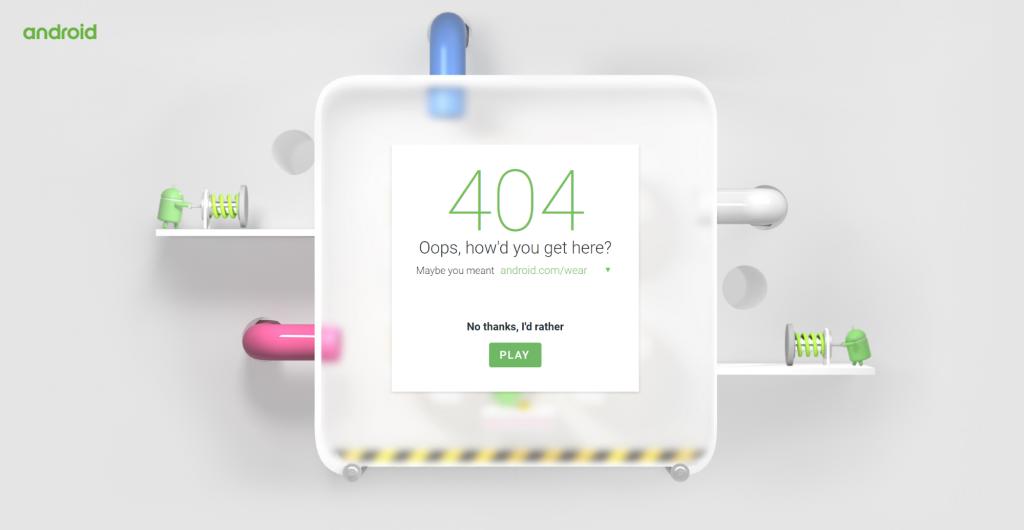 404エラーメッセージアンドロイド
