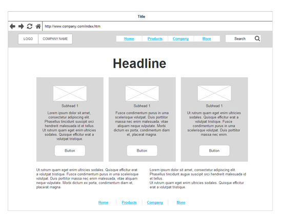 exemplo de wireframe