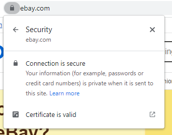 ebayサイトのセキュリティ